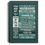 Wife To My Husband I Didn't Marry You So I Could Live With You Wrapped Framed Canvas Prints - Unframed Poster, White, 0.75'' Framed Canvas