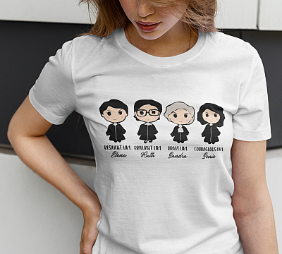 Alternative view of Brave Like Sandra Courageous Like Sonia Brilliant Like Ruth Resilient Like Elena The Supreme Court T-Shirt