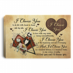 Jack & Sally I Choose You Romantic Couple Gifts Framed Canvas Prints - Unframed Poster, White, 0.75'' Framed Canvas Jack & Sally I Choose You Romantic Couple Gifts Framed Canvas Prints - Unframed Poster, White, 0.75'' Framed Canvas