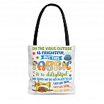 Oh The Virus Outside Is Frightful But This Fabric Is So Delightful All Over Print Tote Bag - Shoulder Bag