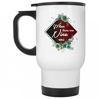 14 oz. White Travel Mug