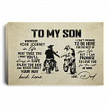 To My Biker Son Wherever Your Journey in Life May Take You I Pray Framed Canvas - Unframed Poster, White, 0.75'' Framed Canvas To My Biker Son Wherever Your Journey in Life May Take You I Pray Framed Canvas - Unframed Poster, White, 0.75'' Framed Canvas