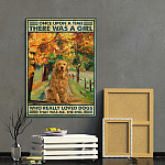1VT. Golden Retriever Once Upon A Time canvas mockup