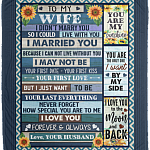To My Wife I Didn't Marry You So I Could Love With You Fleece Blanket - Premium Sherpa Blanket - Woven Blanket, White, Cozy Plush Fleece Blanket - 50x60