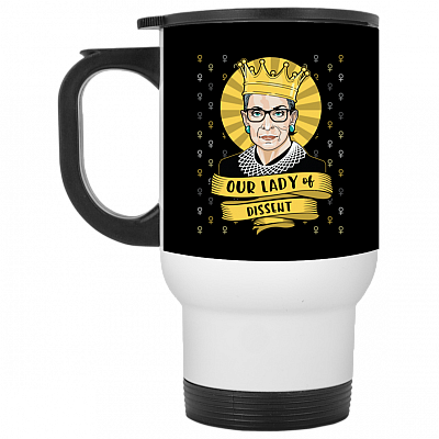 14 oz. White Travel Mug