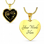 Dad Always In My Heart Loss Of Dad Heart Pendant Necklace - Dad Remembrance Necklace - Heart Luxury Necklace (Gold Plated)
