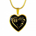 Husband Always In My Heart Loss Of Husband Heart Pendant Necklace - Husband Remembrance Necklace - Heart Luxury Necklace (Gold Plated)