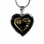 Mom Always In My Heart Loss Of Mom Heart Pendant Necklace - Mom Remembrance Necklace - Heart Luxury Necklace (Silver)