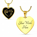 Son Always In My Heart Loss Of Son Heart Pendant Necklace - Son Remembrance Necklace - Heart Luxury Necklace (Gold Plated)