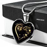 Son Always In My Heart Loss Of Son Heart Pendant Necklace - Son Remembrance Necklace - Heart Luxury Necklace (Silver)