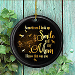 4VT. Mom Sometimes I Look Up ornament mockup