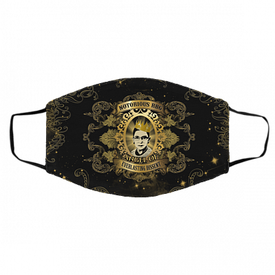 Notorious RBG Angel Of Everlasting Dissent Washable Reusable Custom - Printed Cloth Face Mask Cover, Black, Cloth Face Cover – Medium/Large