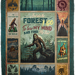 Bigfoot And Into The Forest I Go To Lose My Mind And Find My Soul Fleece Blanket - Mink Sherpa Blanket, White, Cozy Plush Fleece Blanket - 50x60 Bigfoot And Into The Forest I Go To Lose My Mind And Find My Soul Fleece Blanket - Mink Sherpa Blanket, White, Cozy Plush Fleece Blanket - 50x60