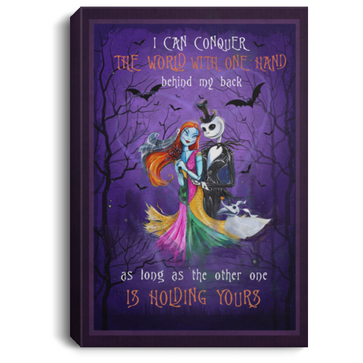 Nightmare Before I Can Conquer The World With One Hand Wrapped Framed Canvas Print- Unframed Poster- Home Decor Wall Art, White, 0.75'' Framed Canvas