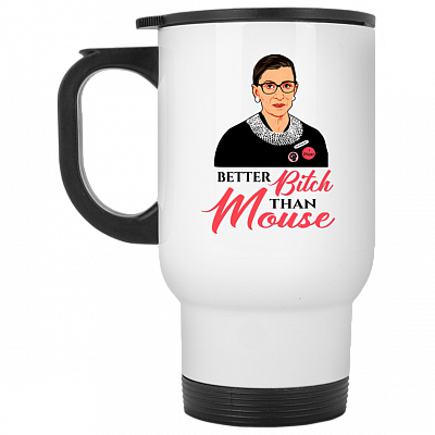 14 oz. White Travel Mug