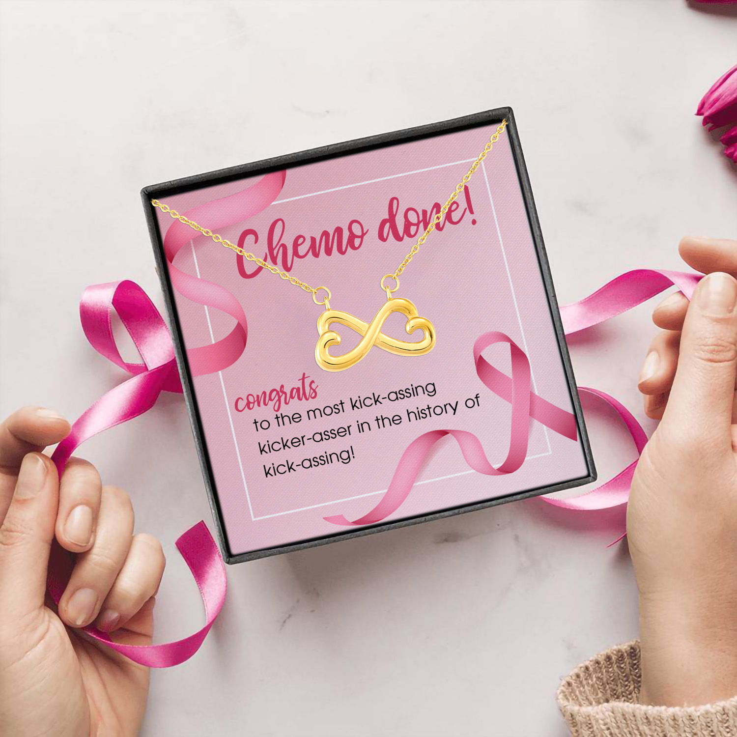 7P. Chemo done - (4) copy Infinity Heart Necklace (Gold) 5