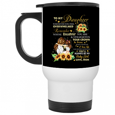 14 oz. White Travel Mug