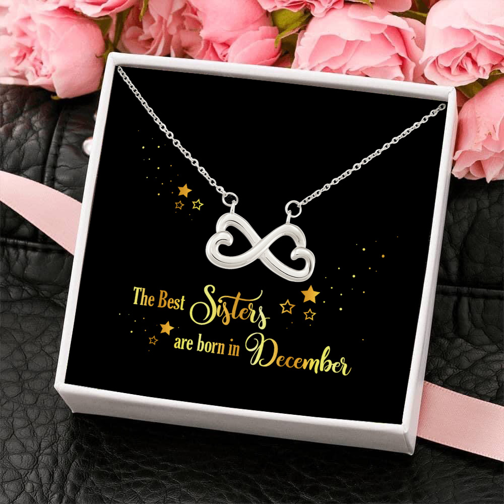 8Th. Best Sister 12 Infinity Heart Necklace (Silver) 4