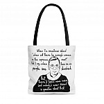 Notorious RBG When There Are Nine All Over Print Tote Bag - Shoulder Bag - Reusable Grocery Shopping Bag