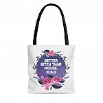 Better Bitch Than Mouse RBG Quote Feminist Gift All Over Print Tote Bag - Shoulder Bag