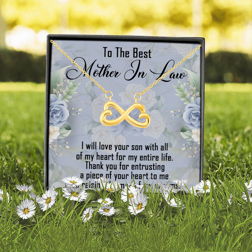 1MH. Mother Of Groom(5) Infinity Heart Necklace (Gold) 2