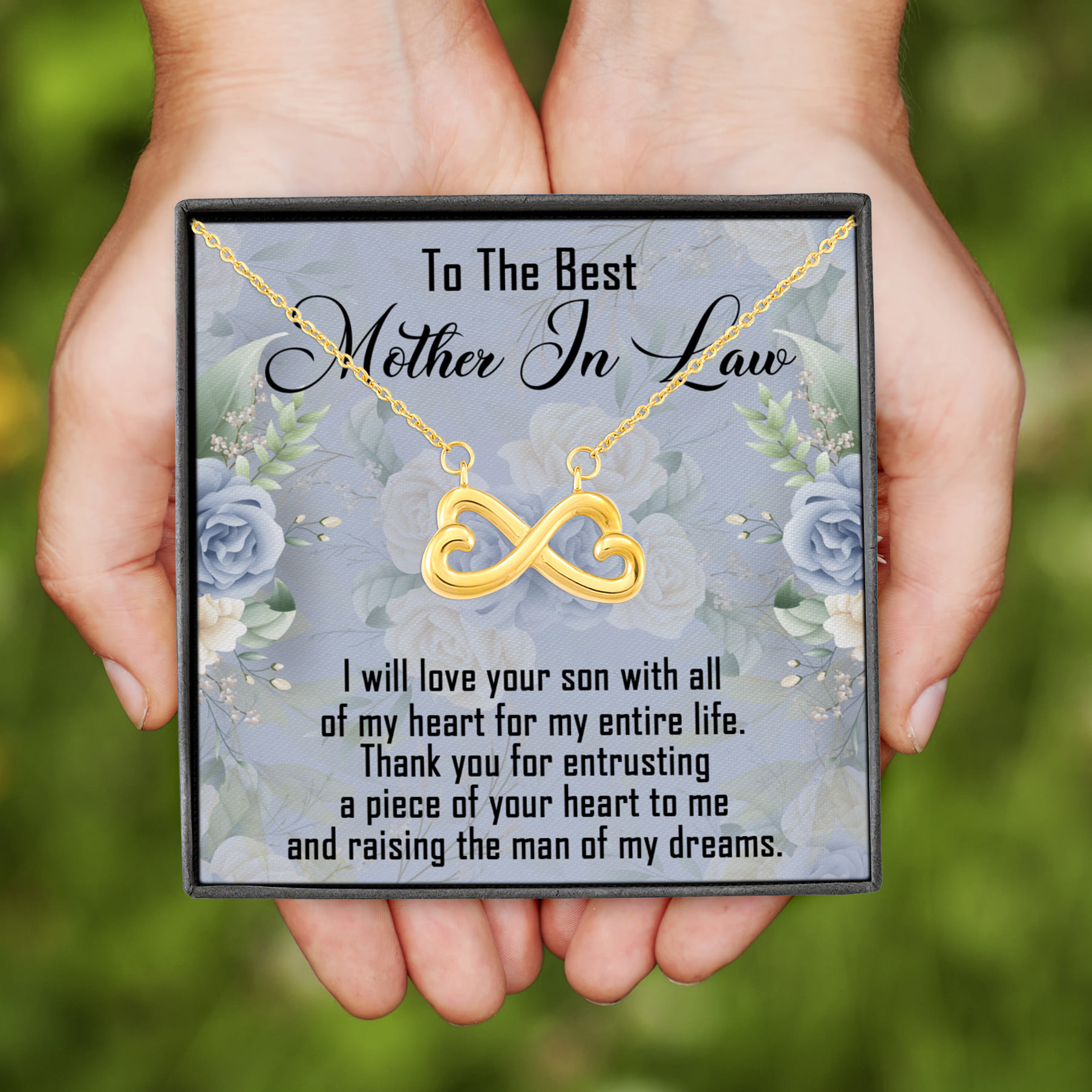 1MH. Mother Of Groom(5) Infinity Heart Necklace (Gold)