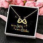8Th. Best Sister 10 Infinity Heart Necklace (Gold) 4