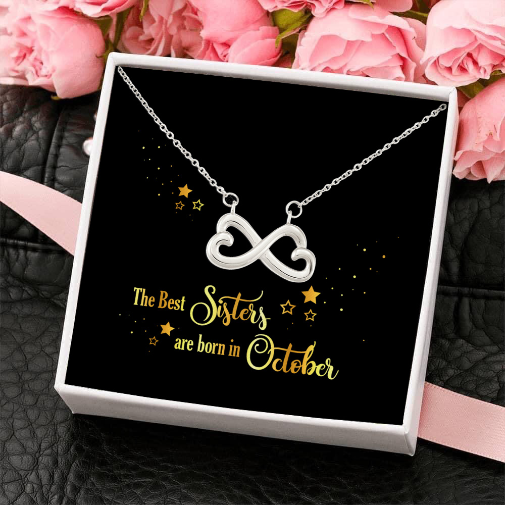 8Th. Best Sister 10 Infinity Heart Necklace (Silver) 4