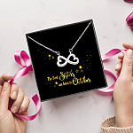 8Th. Best Sister 10 Infinity Heart Necklace (Silver) 5