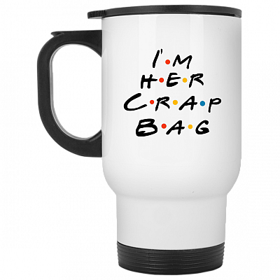 14 oz. White Travel Mug