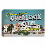 The Shining Overlook Hotel Gallery Wrapped Framed Canvas Prints - Unframed Poster 80s Horror Movies Wall Art, White, 0.75'' Framed Canvas