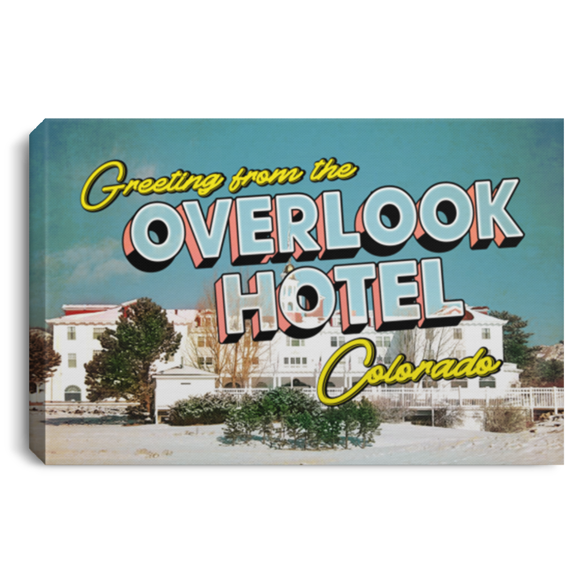 The Shining Overlook Hotel Gallery Wrapped Framed Canvas Prints - Unframed Poster 80s Horror Movies Wall Art, White, 0.75'' Framed Canvas The Shining Overlook Hotel Gallery Wrapped Framed Canvas Prints - Unframed Poster 80s Horror Movies Wall Art, White, 0.75'' Framed Canvas