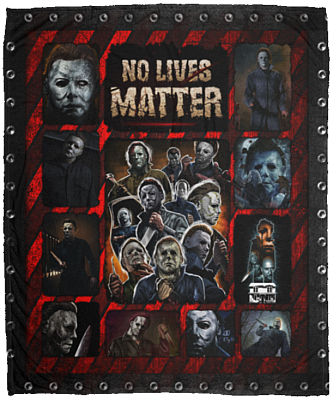 All Season Michael Myers Fleece Blanket - Premium Sherpa Blanket - Woven Blanket - Horror Movies Blanket, White, Cozy Plush Fleece Blanket - 50x60