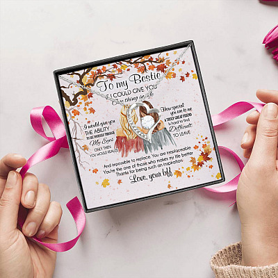 Alternative view of To My Bestie If I Could Give You One Thing In Life How Special You Are To Me Forever Love Pendant Necklace
