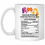 Three Witches Hocus Hard Seltzer Children Life Potion Halloween Ceramic Coffee Mug - Beer Stein - Water Bottle, White, 11 oz. White Mug