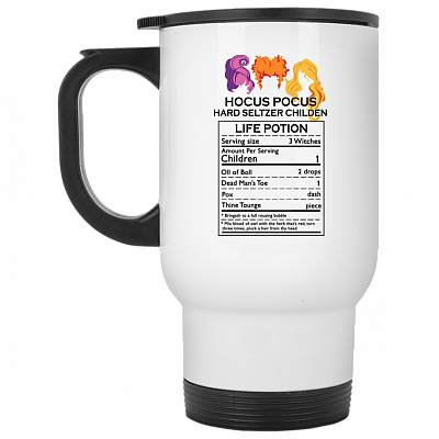 14 oz. White Travel Mug