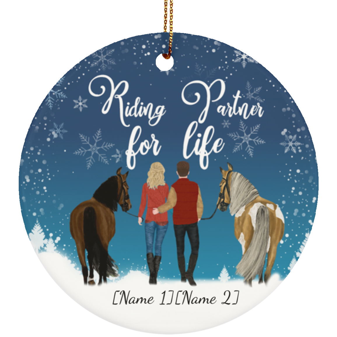 Personalized Riding Partners for Life Husband and Wife Christmas Ornament Keepsake – Circle Ornament, White, Circle Ornament Personalized Riding Partners for Life Husband and Wife Christmas Ornament Keepsake – Circle Ornament, White, Circle Ornament