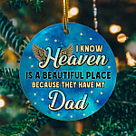 5UT. Beautiful Heaven ornament Dad mk
