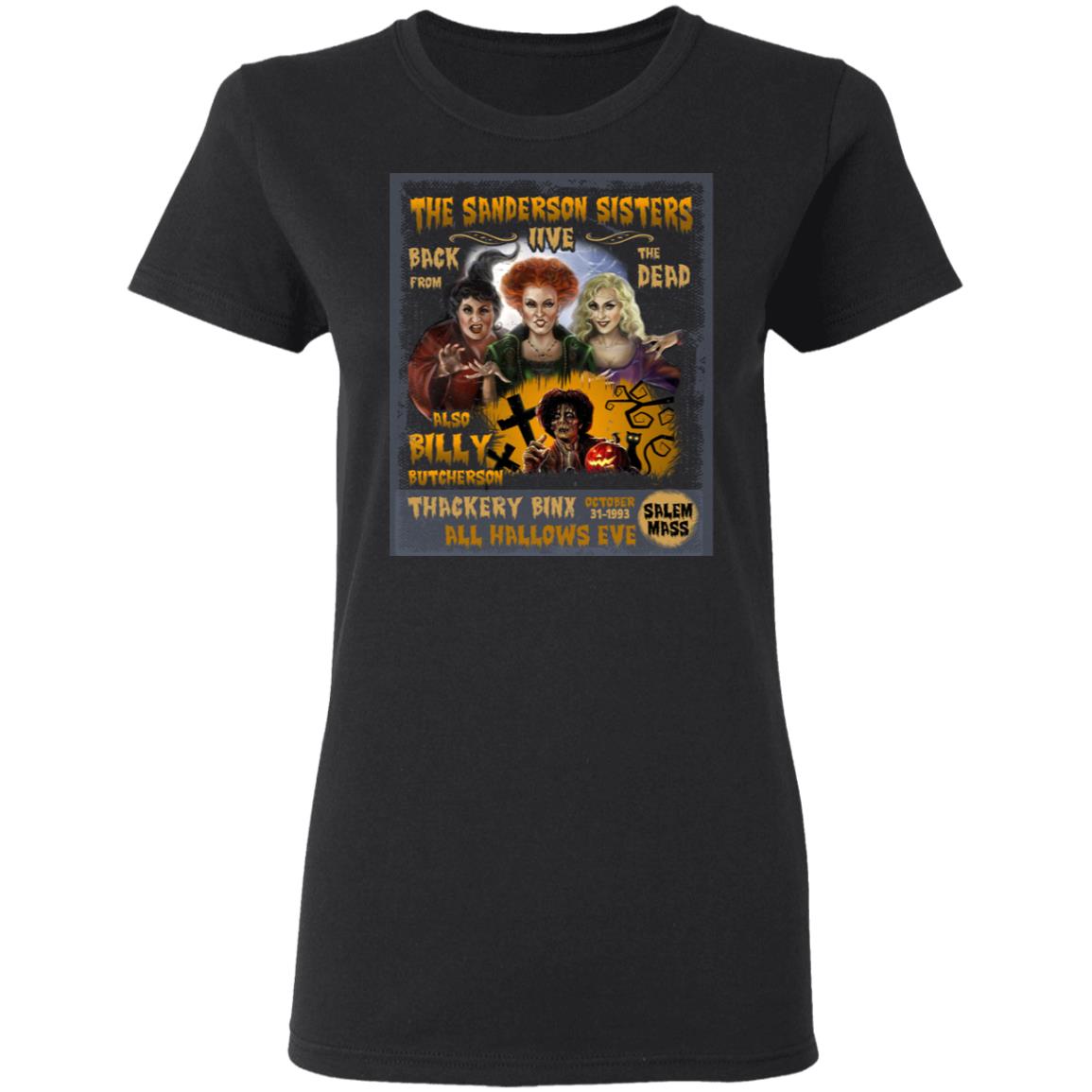 The Sanderson Back From The Dead Ladies T-Shirt - Premium Ladies Triblend Dolman Sleeve Shirt, Black, Ladies T-Shirt