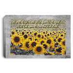Look At The Brighter Side Of Life Just Like The Sunflower Framed Canvas - Unframed Poster, White, 0.75'' Framed Canvas Look At The Brighter Side Of Life Just Like The Sunflower Framed Canvas - Unframed Poster, White, 0.75'' Framed Canvas