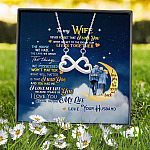 To My Wife Never Forget That I Love You From Husband Infinity Heart Pendant Necklace