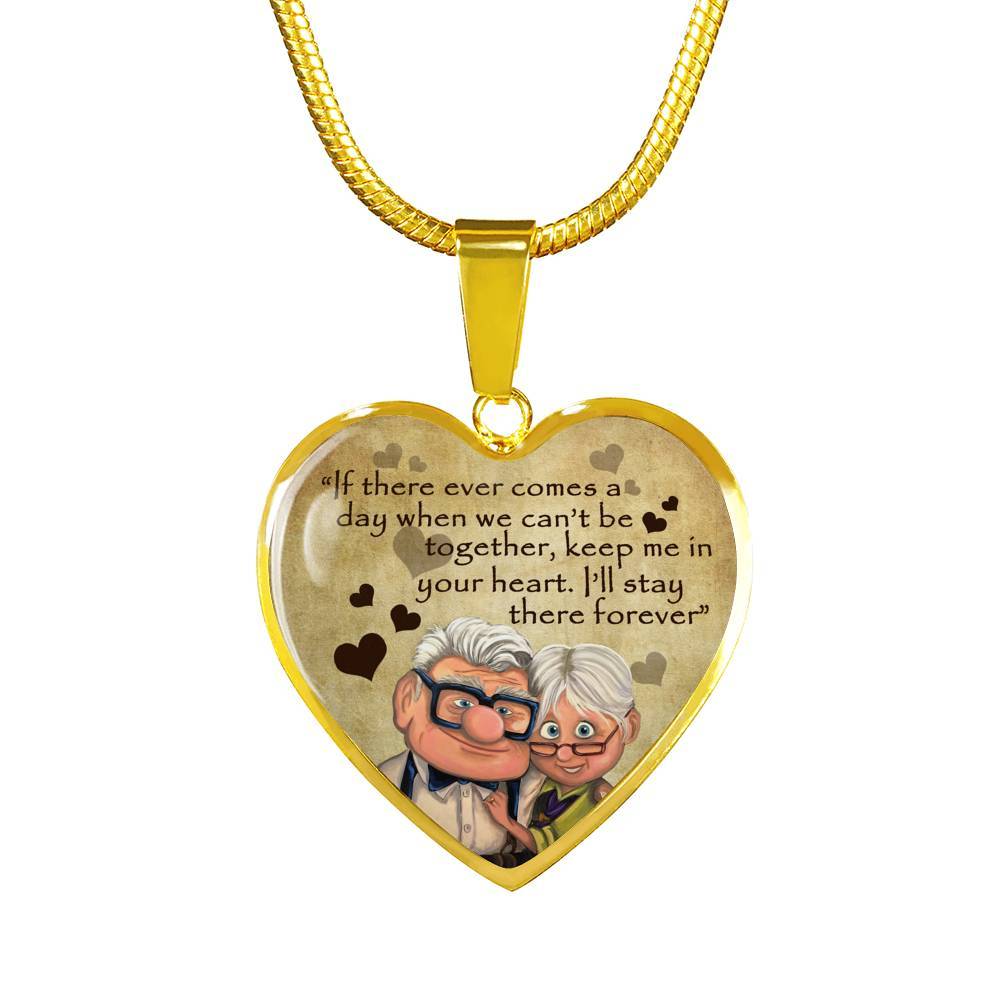 To My Wife If There ever Comes A Day When We Can't Be Together Keep Me In Your Heart Heart Pendant Necklace - Heart Luxury Necklace (Gold Plated) To My Wife If There ever Comes A Day When We Can't Be Together Keep Me In Your Heart Heart Pendant Necklace - Heart Luxury Necklace (Gold Plated)