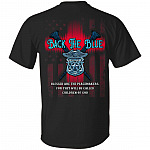 Back The Blue Protect With Honor Serve With Pride Plain Front - Print On Back T-Shirt - Police Support Shirt, Black, Unisex T-Shirt