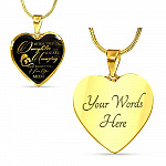 My Beautiful Daughter You Are Amazing Always Remember That I Love You From Mom Luxury Heart Pendant Necklace - Heart Luxury Necklace (Gold Plated)