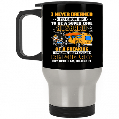 14 oz. Silver Travel Mug