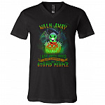 Jack Walk Away I Have Anger Issues And A Serious Dislike For Stupid People T-Shirt - V-Neck Shirt, Black, V-Neck T-Shirt