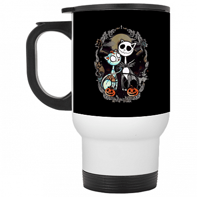 14 oz. White Travel Mug