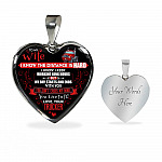Trucker to My Wife I Know the Distance Is Hard I Know I Keep Working Long Hours Heart Pendant Necklace - Heart Luxury Necklace (Silver) Trucker to My Wife I Know the Distance Is Hard I Know I Keep Working Long Hours Heart Pendant Necklace - Heart Luxury Necklace (Silver)