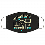 Quarantined Teacher Together Through It All Washable Reusable Custom - Printed Cloth Face Mask Cover, White, Cloth Face Cover – Medium/Large Quarantined Teacher Together Through It All Washable Reusable Custom - Printed Cloth Face Mask Cover, White, Cloth Face Cover – Medium/Large