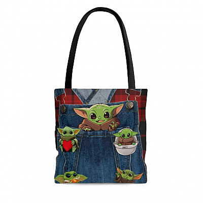 Just A Girl Who Loves Baby Yoda Cute All Over Print Tote Bag - Shoulder Bag